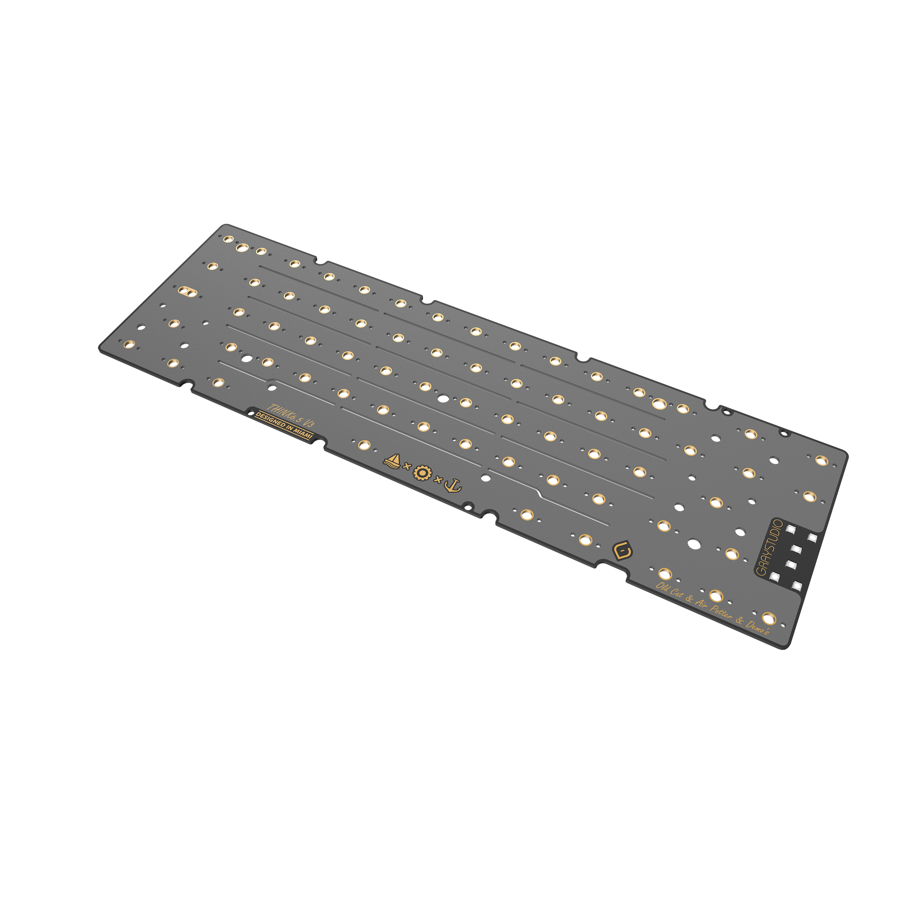 Gray Think 6.5 v2 乳白 ホットプラグpcb GB] Think6.5 v2 Hotswap PCB : r/MechanicalKeyboards
